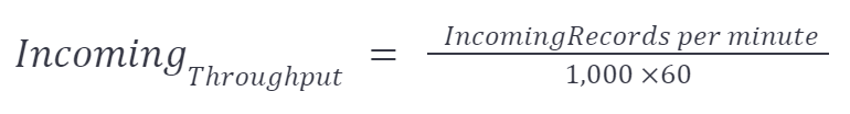 equation incoming throughput